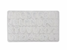 Molde silicona letras redondeadas